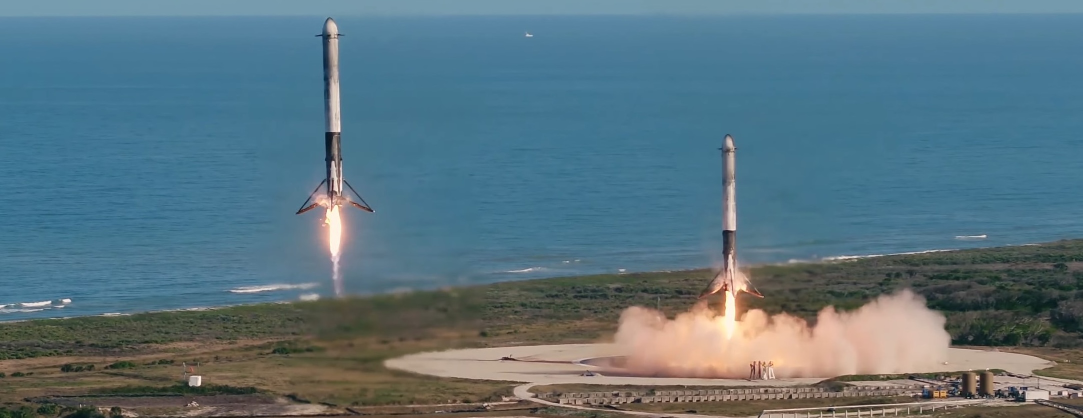 double landing of spacex rockets